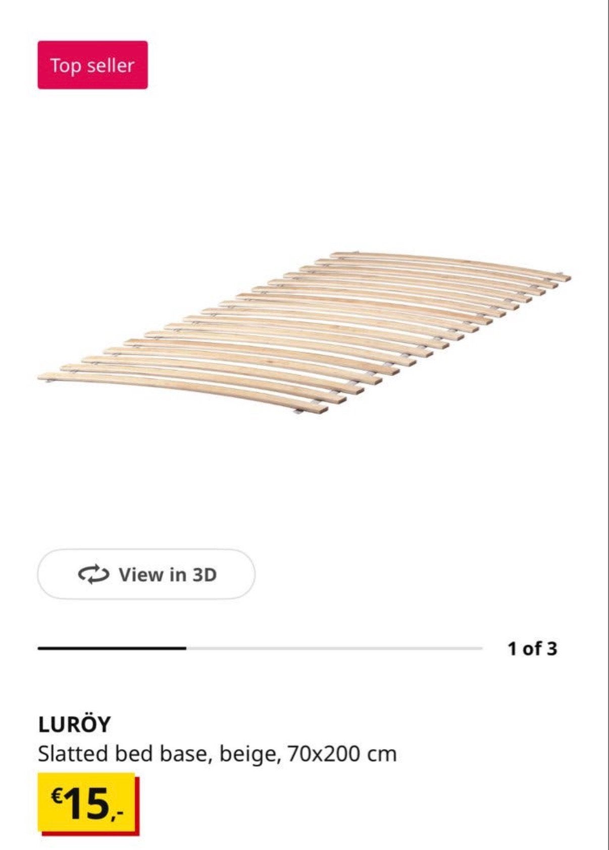 Luroy Lattenbodem 70x200cm, Ophalen, Nieuw, Bedbodem, 200 cm