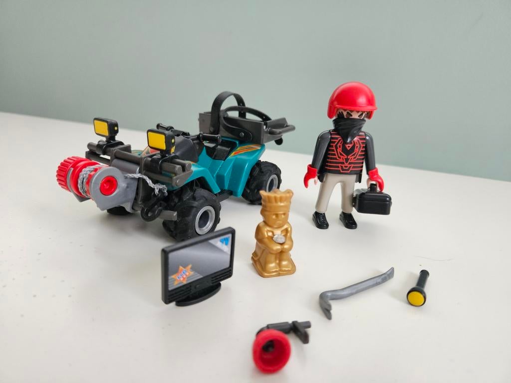 playmobil dief met quad 6879, Ophalen of Verzenden, Zo goed als nieuw