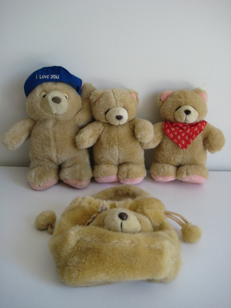 Forever Friends....of toch niet? 3 beren + tasje ZGAN, Verzamelen, Beren en Cherished Teddies, Ophalen of Verzenden, Zo goed als nieuw