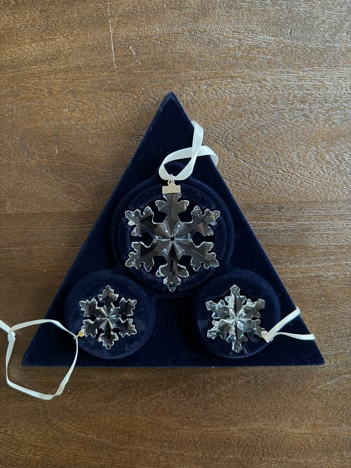 Swarovski kerstster 2016 | snowflake | kerstornament | set 3, Ophalen of Verzenden, Zo goed als nieuw, Figuurtje