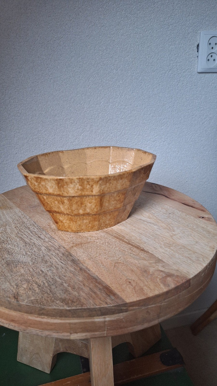 Brocante bruine stenen puddingvorm, Antiek en Kunst, Ophalen of Verzenden