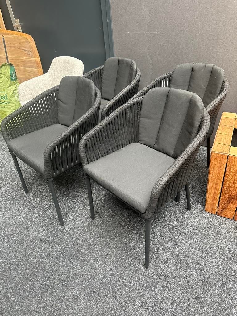 Tuinstoel Yukon Zwart - 4 stuks, Ophalen, Loswal 12, Info@oosten-eiken.nl, Nieuw