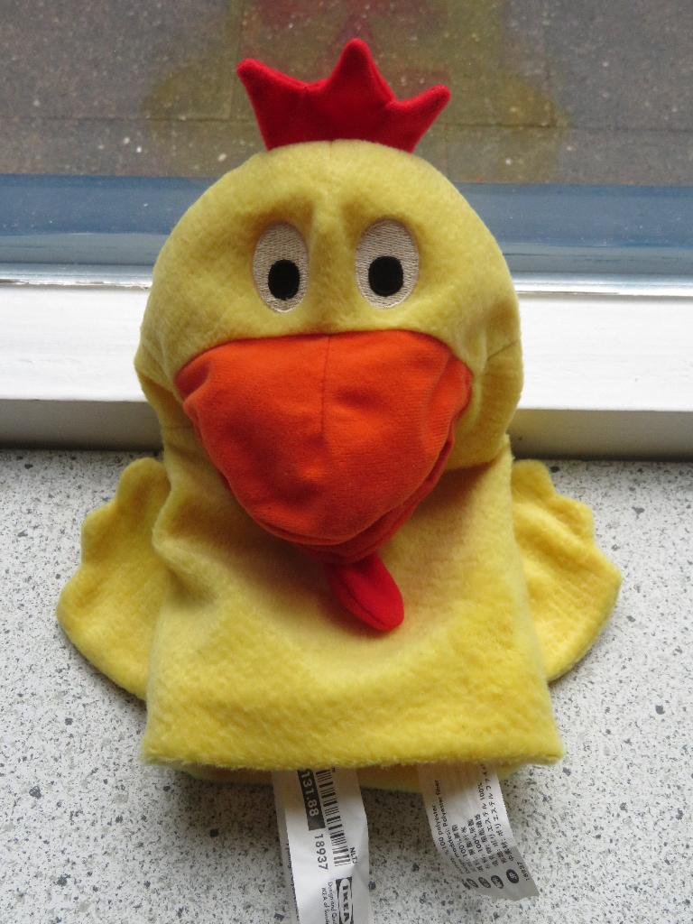 Handpop kip kippetje van IKEA boerderij Lantlig poppenkast, Overige typen, Ophalen of Verzenden, Zo goed als nieuw, Wasbaar