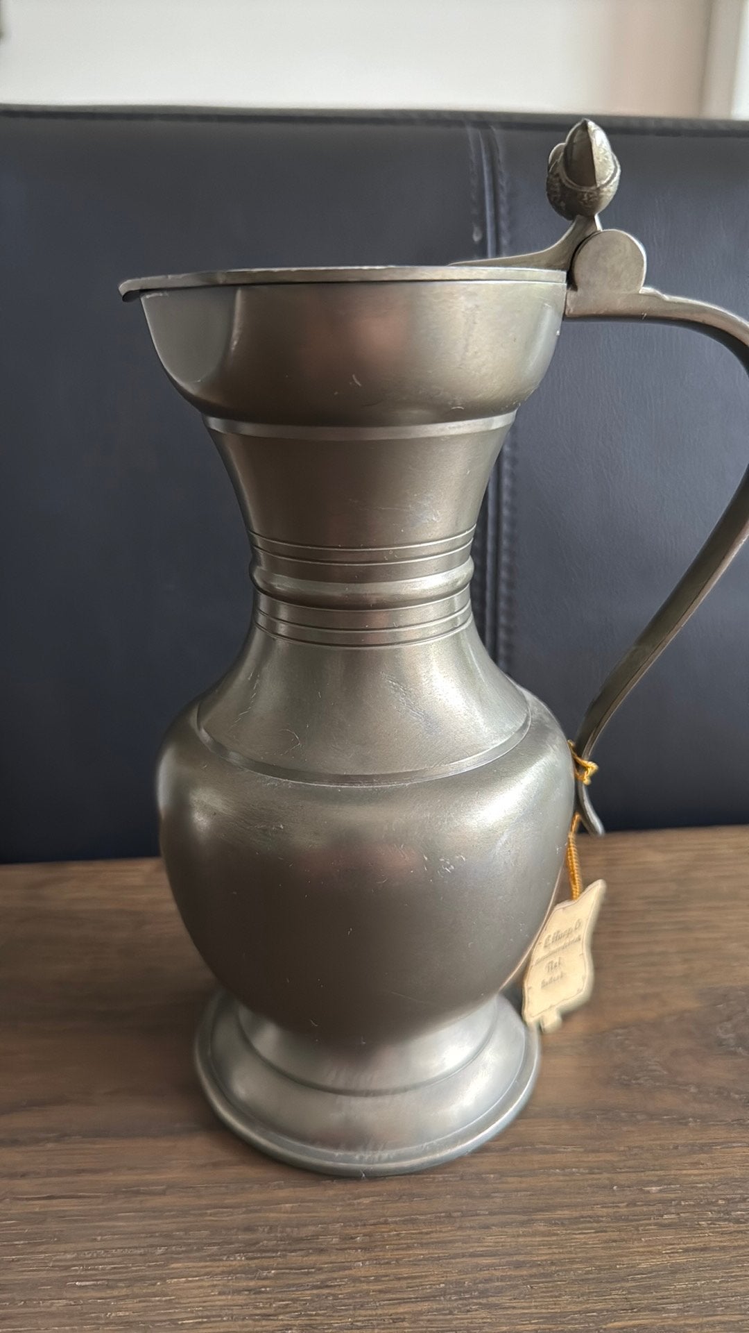 Antieke tinnen kan van E. Kurz & Co, Tiel - Holland, Antiek en Kunst, Ophalen of Verzenden