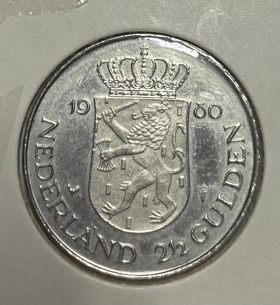 2,5 gulden Nederland 1980, Postzegels en Munten, Munten | Nederland, Ophalen of Verzenden, Koningin Juliana, 2½ gulden