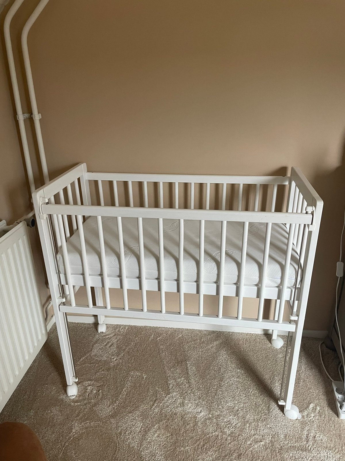 Co-sleeper Petit Amelie 90x40 met matrassen en beddengoed, Ophalen, Gebruikt, Minder dan 140 cm, Matras