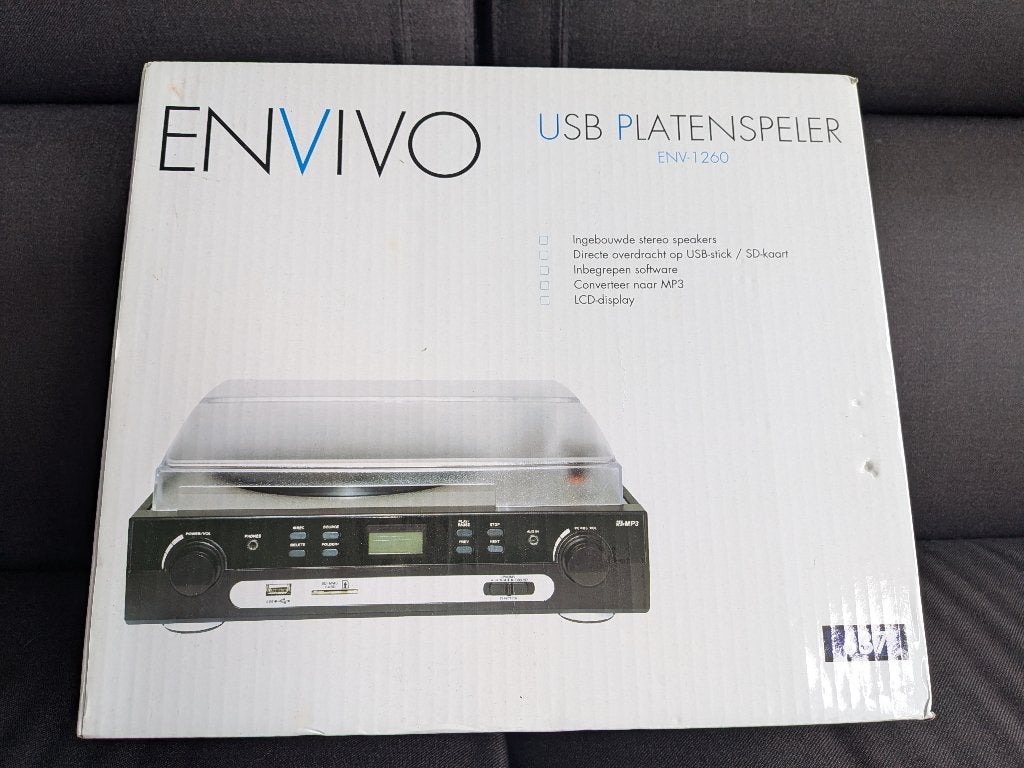 Nieuwe ENVIVO USB Platenspeler - Ongeopend in doos, Overige merken, Nieuw, Ophalen of Verzenden, USB-aansluiting