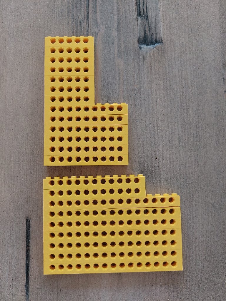 22 stuks technic Lego stenen met gaten geel, Lego, Ophalen of Verzenden, Zo goed als nieuw, Technic