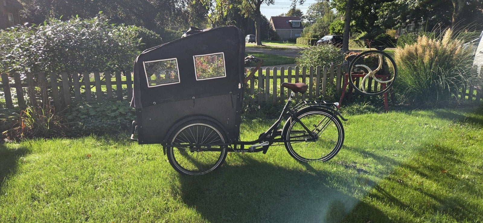 Bakfiets Troy, 4 kinderen of meer, Gebruikt, Huif, Velgrem