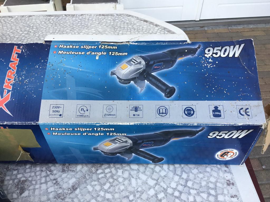 Haakse slijper X-Kraft 950 W, Doe-het-zelf en Verbouw, Gereedschap | Slijpmachines, Ophalen, Gebruikt, 700 tot 1000 watt, Haakse handslijpmachine
