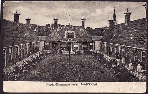 Marssum, Popta-Binnengasthuis. 1914., Ophalen of Verzenden, Voor 1920, Gelopen, Groningen