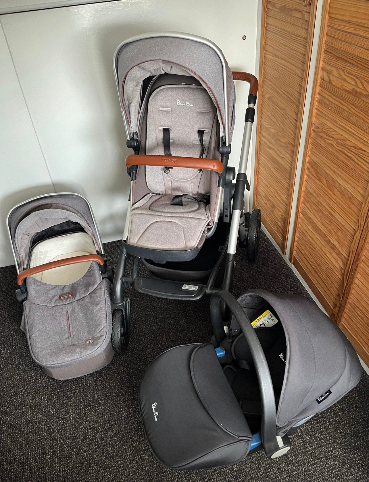 Kinderwagen, autostoel, complete set silvercross, Ophalen, Zo goed als nieuw, Overige merken