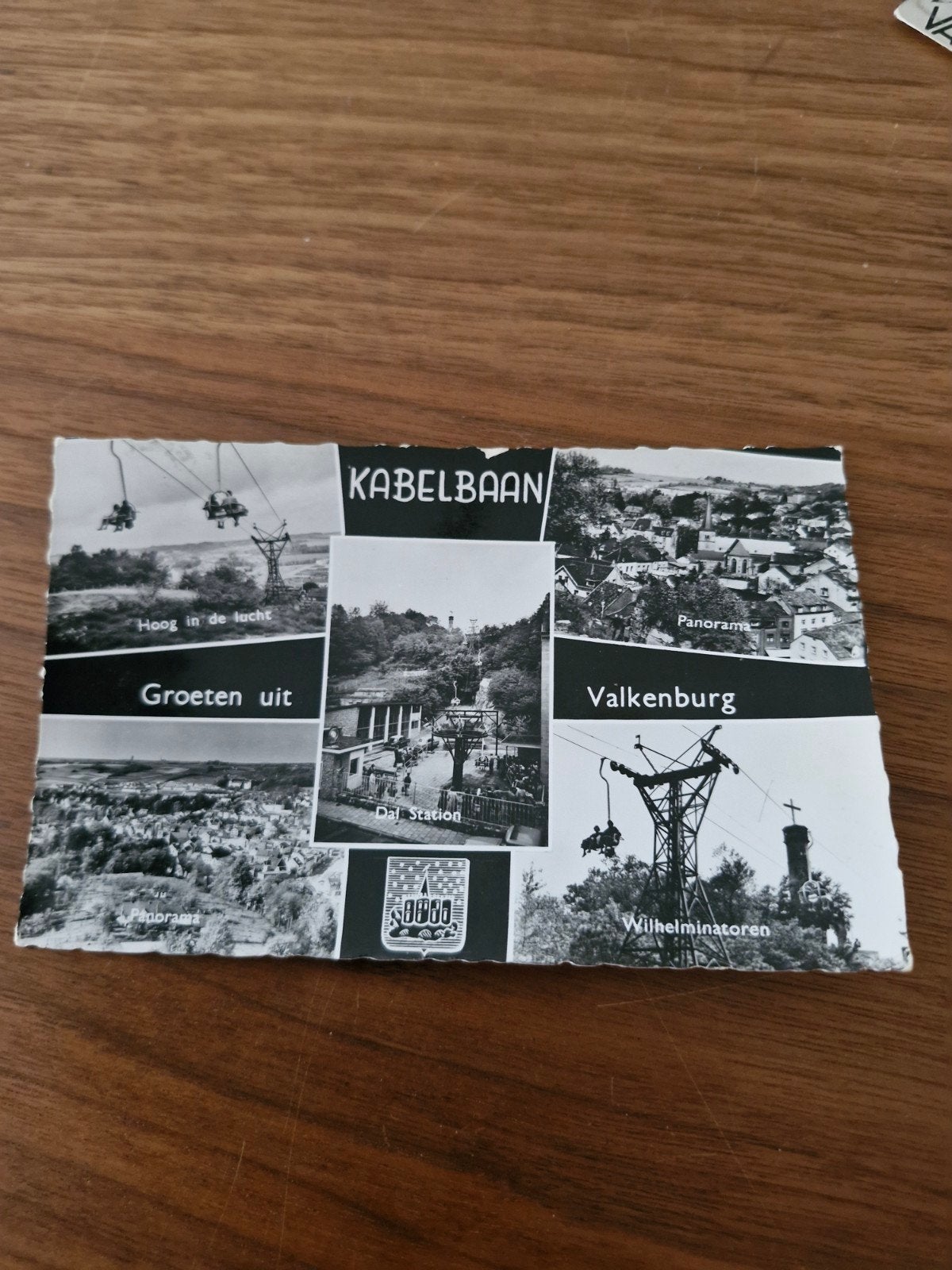 074 Zeldzame Gelopen Kabelbaan Valkenburg Ansichtkaart 1962, Ophalen of Verzenden, 1960 tot 1980, Gelopen, Limburg