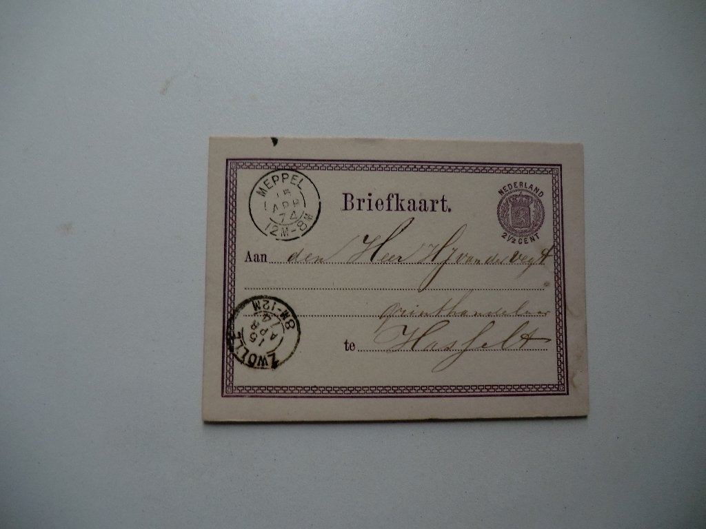 Hasselt,Meppel,J v.d. Vegt,Grinthandelaar,winkelier,gemeente, Verzamelen, Ansichtkaarten | Nederland, Ophalen of Verzenden, Voor 1920