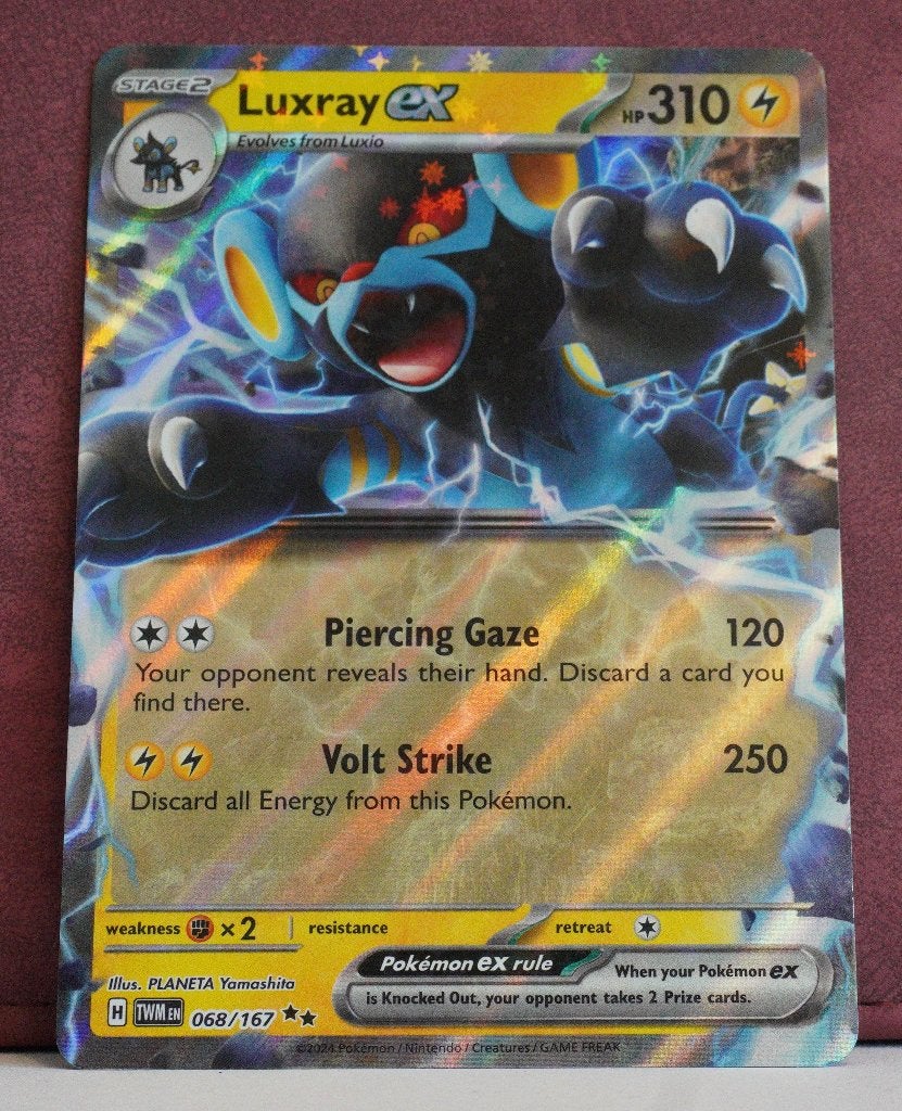 Luxray EX 068-167 Twilight Masquerade Pokémon Kaart, Verzenden, Nieuw, Losse kaart