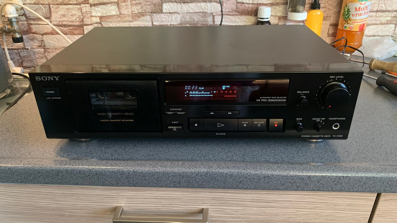 Sony TC-K 390. Heeft onderhoud gehad..lees info, Audio, Tv en Foto, Cassettedecks, Ophalen, Sony