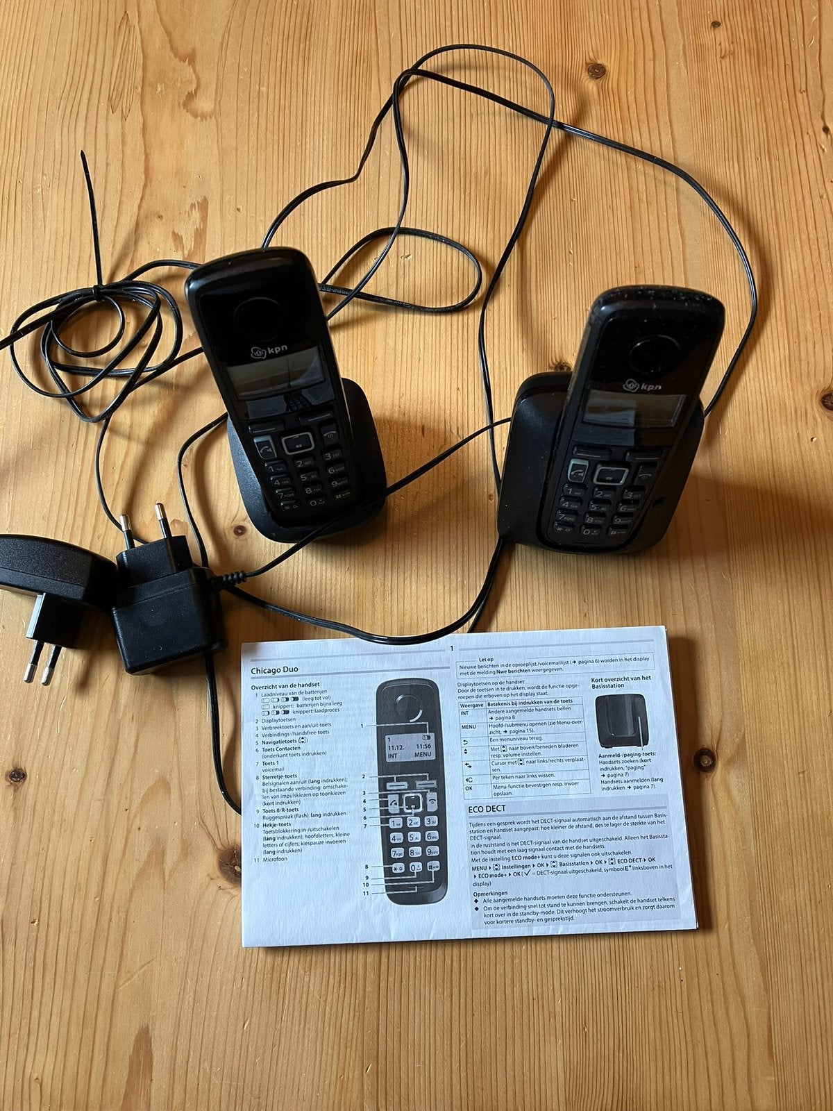 Duo vaste telefoon merk Chicago, Telecommunicatie, Vaste telefoons | Handsets en Draadloos, Ophalen of Verzenden, Zo goed als nieuw