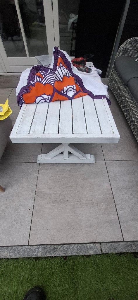 Tuinbank+tafel Gratis, Ophalen, Gebruikt, Metaal