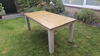 Eettafel gratis af te halen! Nog goed voor buiten of hobby., Ophalen, Gebruikt, Overige materialen, 50 tot 100 cm