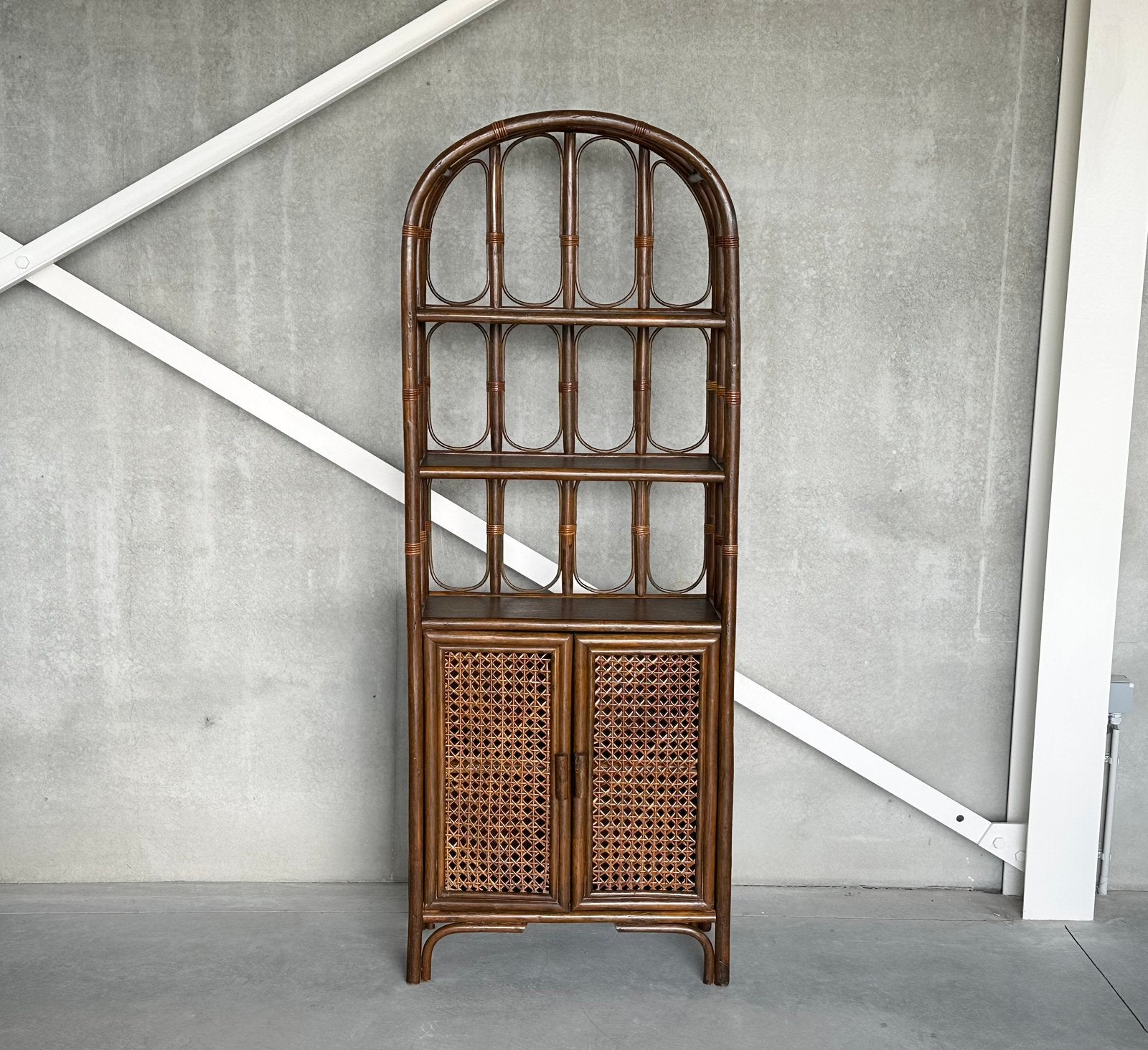 Vintage Rotan Boekenrek 1980s, Ophalen of Verzenden