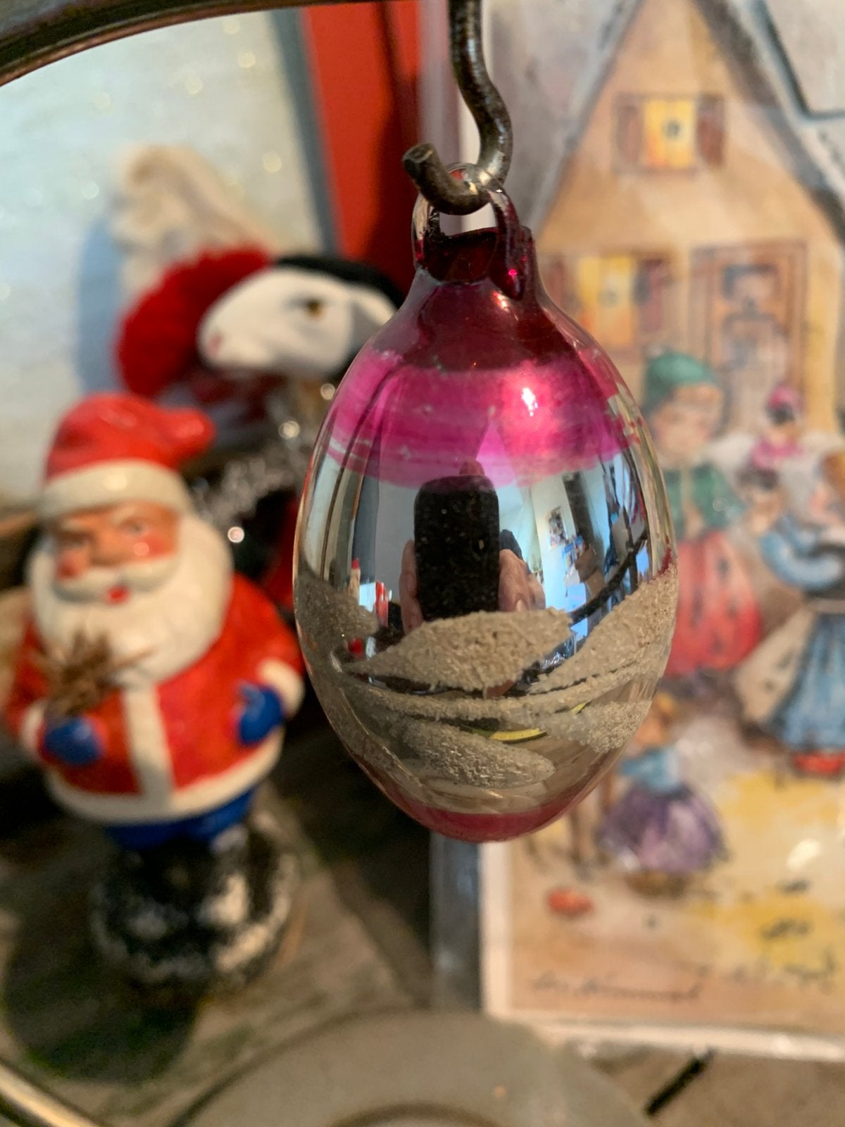 Kerst ajeko glazen oogje, Gebruikt, T, Ophalen of Verzenden, N