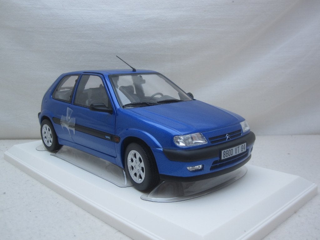 Citroën Saxo VTS 1996 Poseidon Blue 1:18 Norev, Hobby en Vrije tijd, Ophalen of Verzenden, Nieuw, Auto, Norev