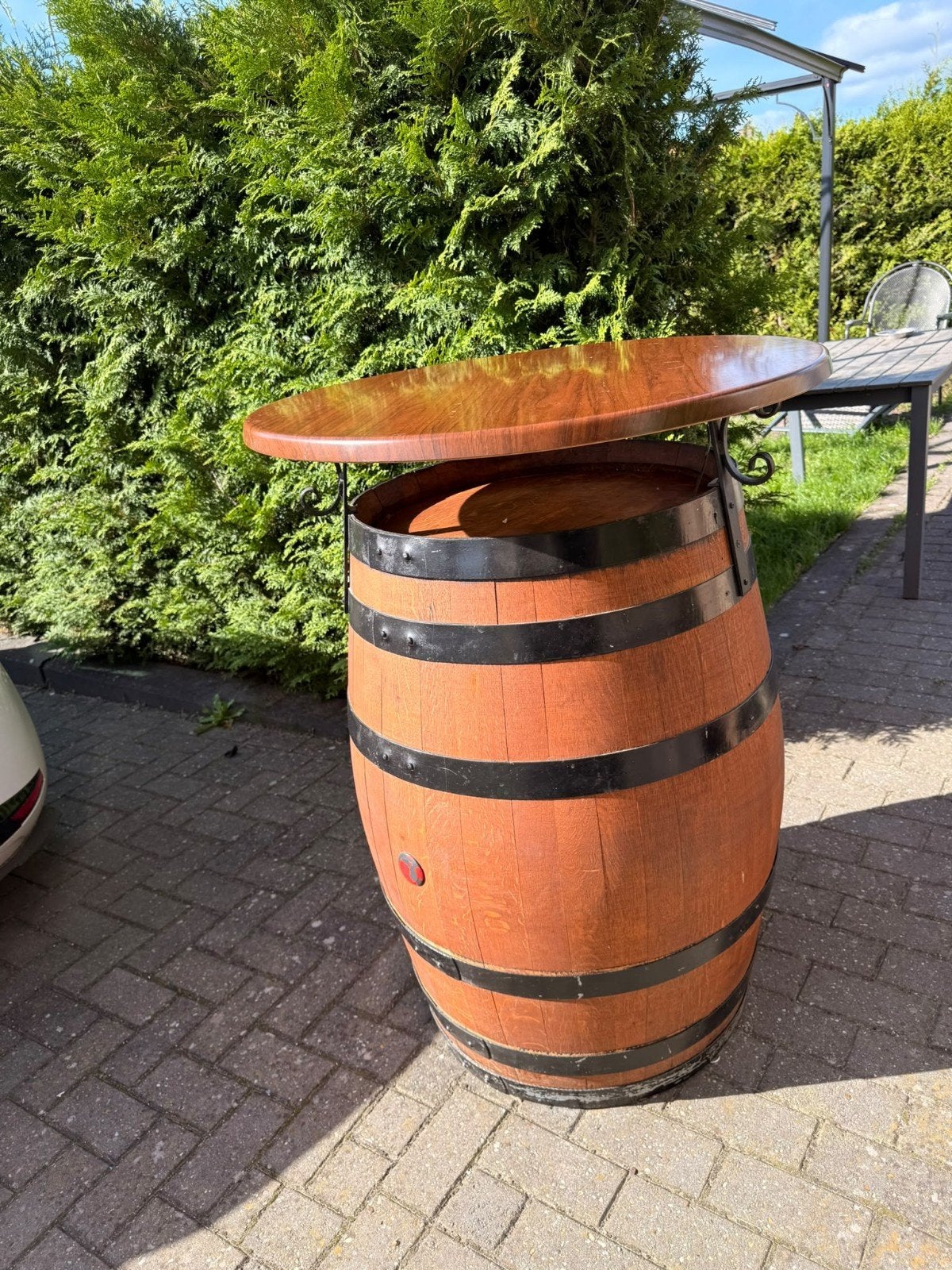 Wijnvat statafel - Uniek en sfeervol, Ophalen, Gebruikt