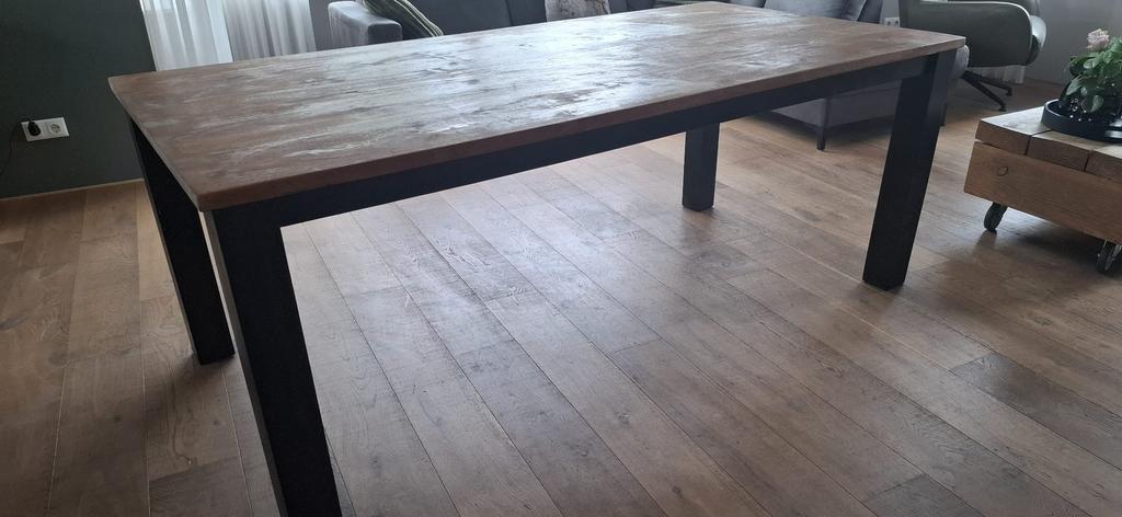 Tafel teak hout, Huis en Inrichting, Tafels | Eettafels, Ophalen, Teakhout, 50 tot 100 cm, Zo goed als nieuw