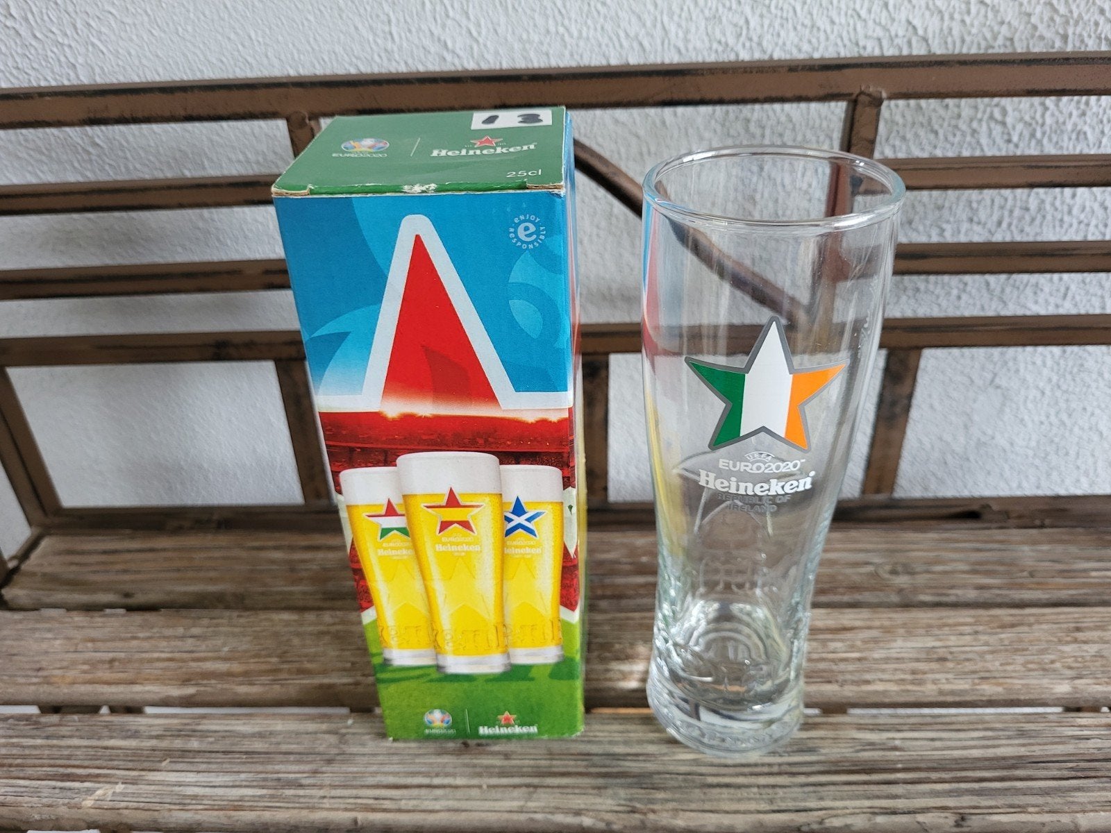 Heineken UEFA EURO 2020 Ierland Bierglas 25cl, Verzamelen, Glas en Borrelglaasjes, Nieuw, Ophalen