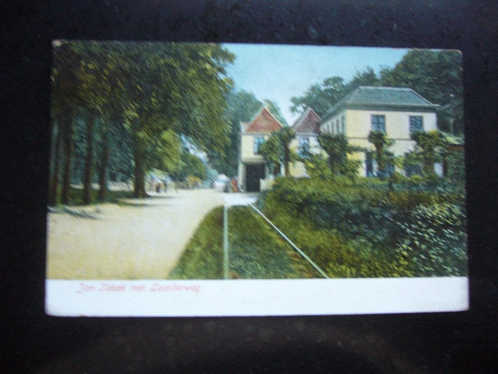 NAARDEN  -  BUSSUM  =  JAN TABAK MET LAARDERWEG BRIEFKAART, Ophalen of Verzenden, Voor 1920, Gelopen, Noord-Holland