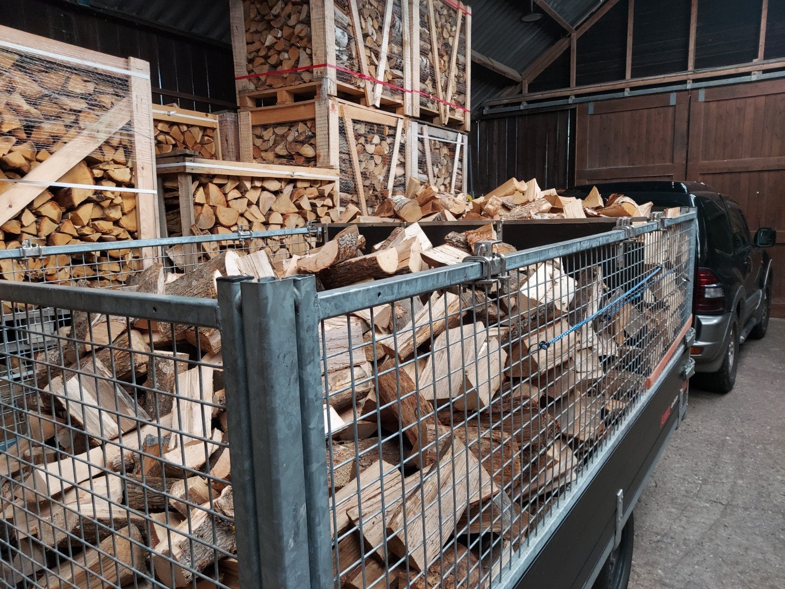 Droge mix eik/berk 25cm, ovengedroogd., 6 m³ of meer, Ophalen, Eikenhout, Blokken