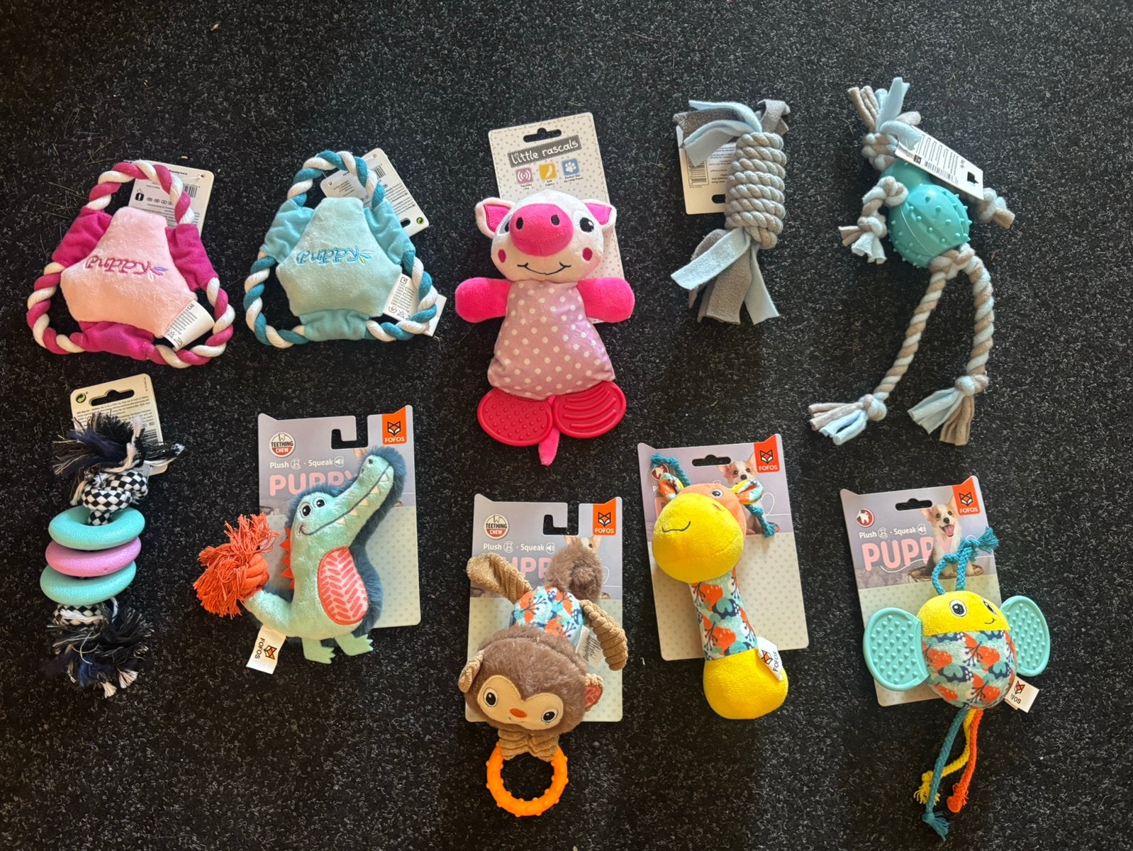 Leuke set met puppy speeltjes, Dieren en Toebehoren, Hondenspeelgoed, Ophalen of Verzenden, Nieuw, Knuffels