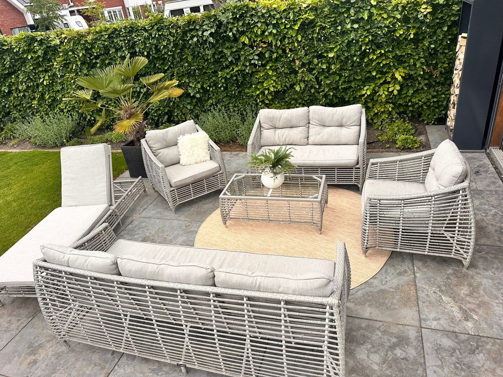 Manifesto Furniture Loungeset - Wicker met beschadigingen, Ophalen, Gebruikt, Meer dan 8 zitplaatsen, Loungeset