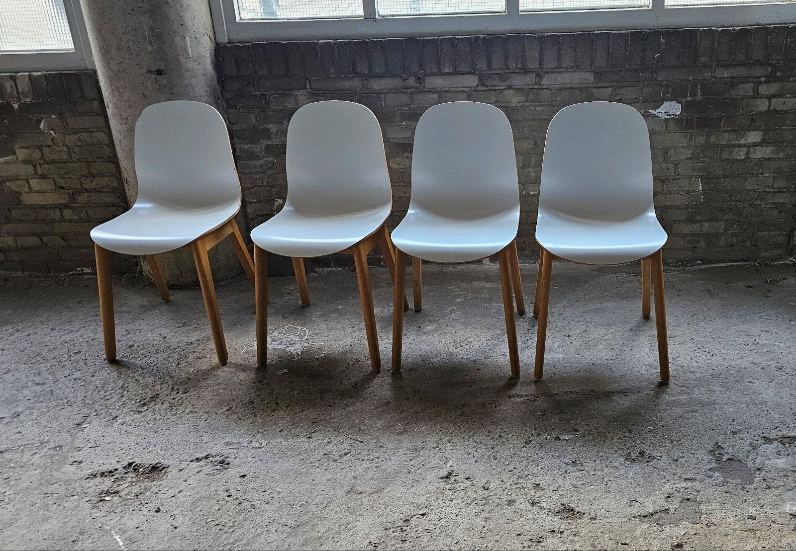 Hutten designstoelen, 3D kuipstoel wit fineer, projectstoel, Ophalen, Gebruikt, Wit, Vier