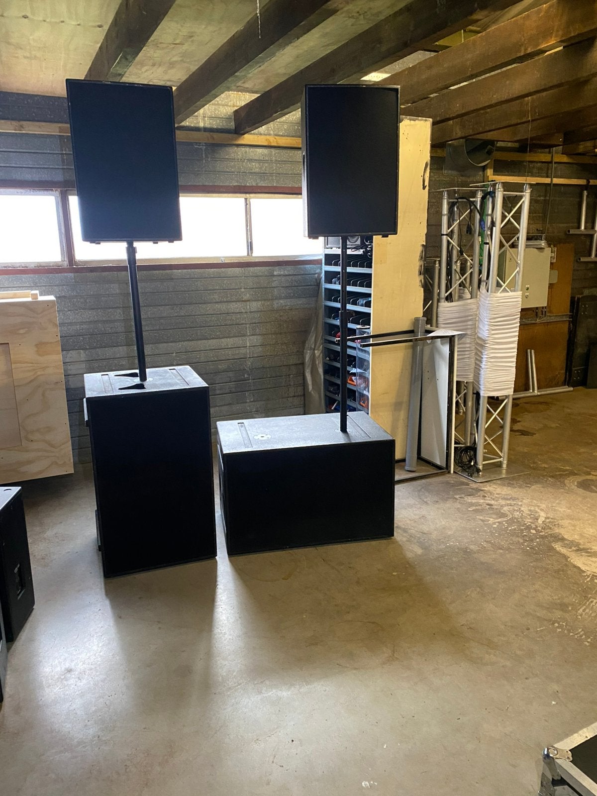 4Acoustic PA set, Audio, Tv en Foto, Luidsprekers, Zo goed als nieuw, 120 watt of meer, Front, Rear of Stereo speakers, Ophalen