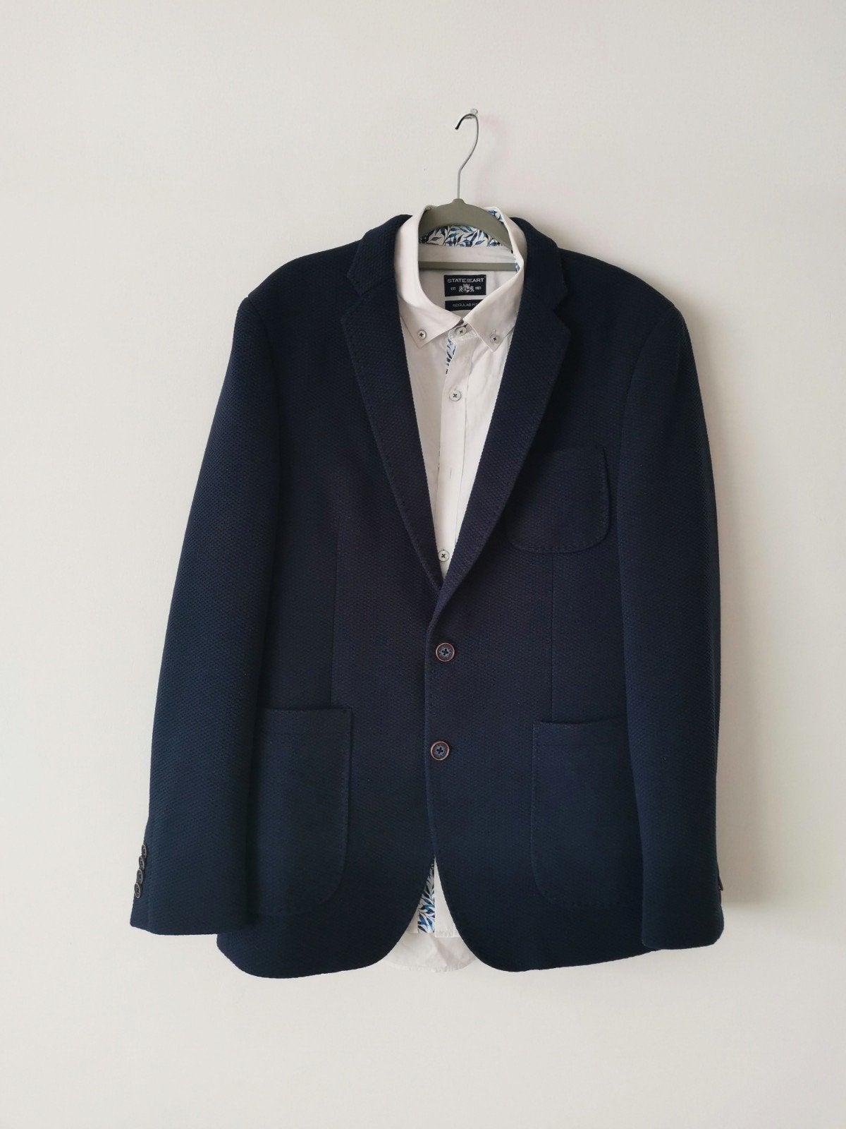 Maat L, heren blazer en blouse, State of Art, Maat 52/54 (L), Blauw, Ophalen of Verzenden