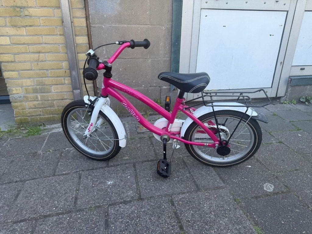 Corvino kinderfiets 12 inch roze/wit, 2-4 jaar, Ophalen, Corvino, Velgrem, Minder dan 16 inch