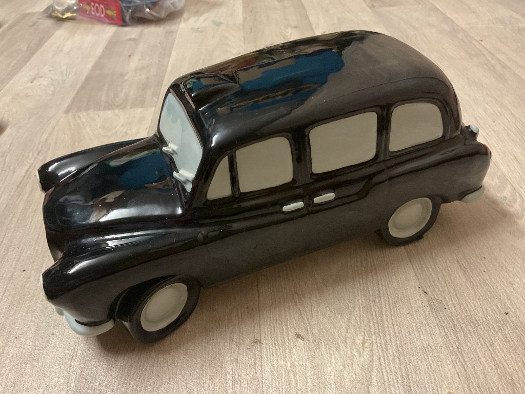 Antiek vintage Engelse spaarpot taxi Hackney london, Ophalen of Verzenden