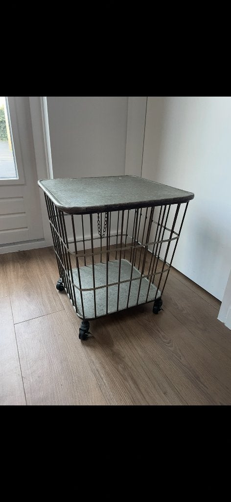 Aluminium opbergmand op wielen, Ophalen, 50 – 75, 50 tot 100 cm, Metaal