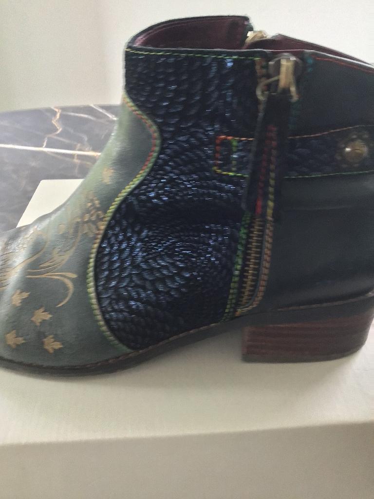 Damesschoenen fraai motief Alice 007 SL688 maat 40, Maat 38/40 (M), Alice, Kort, Blauw