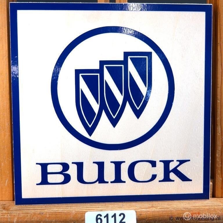 Online Veiling: Houten bord Buick