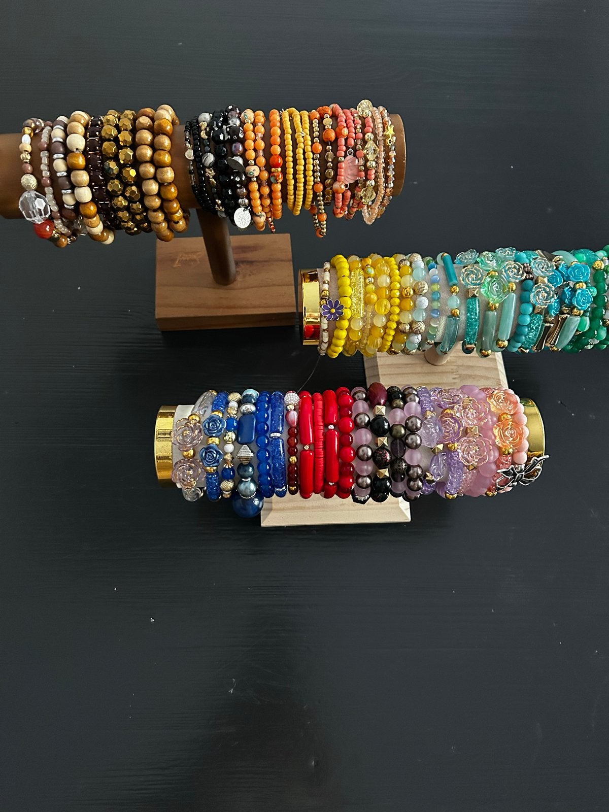 Kleurrijke kralenarmbanden set - Diverse stijlen, Overige materialen, Overige kleuren, Nieuw, Ophalen of Verzenden