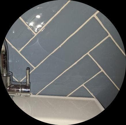 Blok Nordic Bleu Glossy tegeltjes 76x304x8 mm, Ophalen, Nieuw, Minder dan 20 cm, Minder dan 20 cm