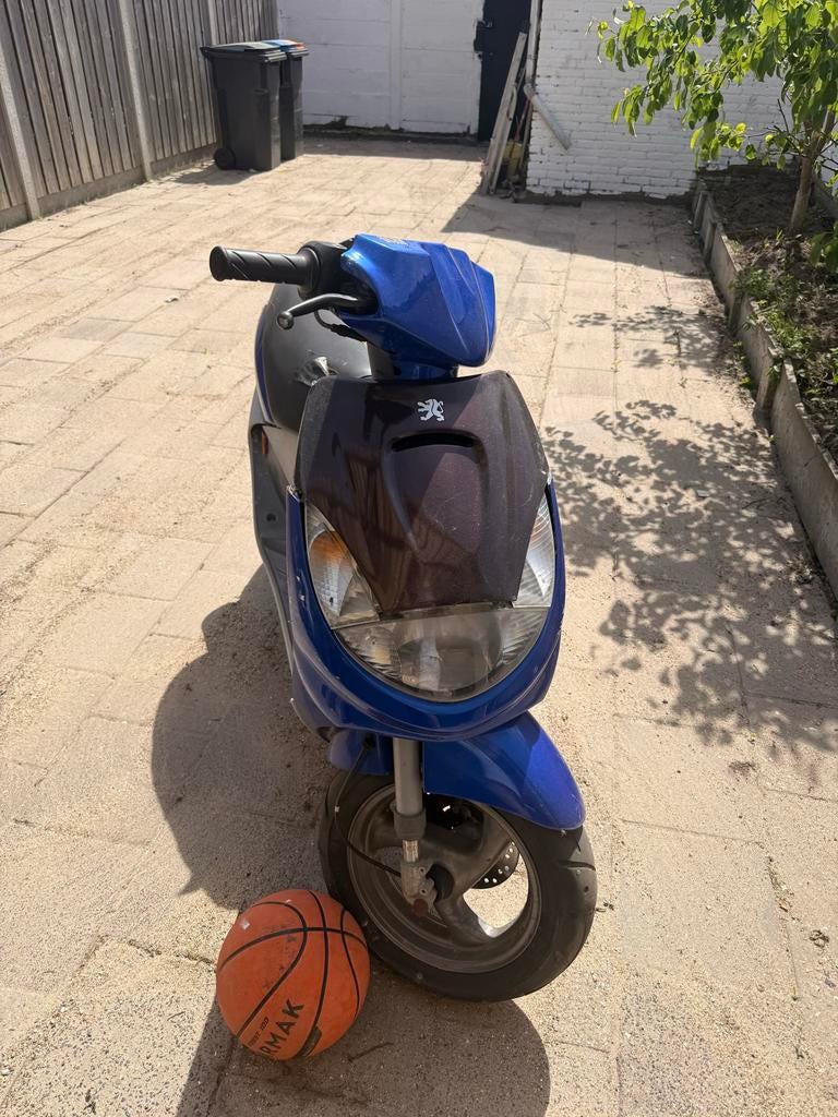 Blauwe Peugeot Vivacity Scooter - Rijdt Goed, Fietsen en Brommers, Scooters | Peugeot, Ophalen, Gebruikt, Maximaal 45 km/u, Benzine