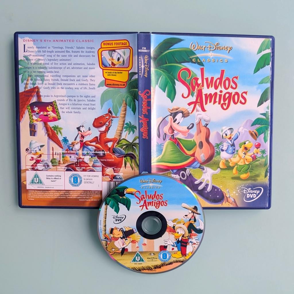 Saludos Amigos (1942), DVD, Disney, UK, NNO, Cd's en Dvd's, Alle leeftijden, Ophalen of Verzenden, Zo goed als nieuw, Amerikaans