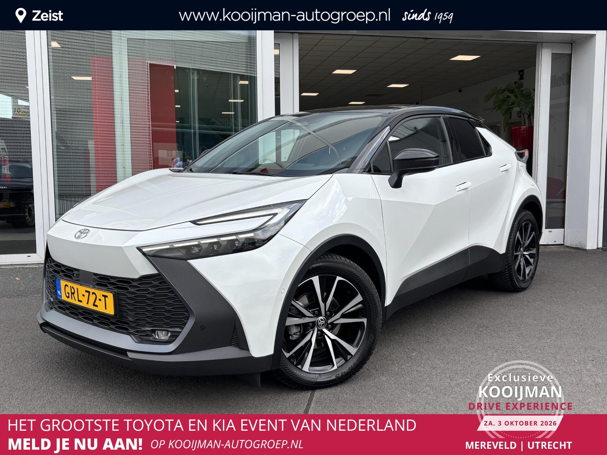 Toyota C-HR 1.8 Hybrid 140 First Edition | Dodehoekdetectie, Auto's, Stof, Euro 6, 4 cilinders, Wit