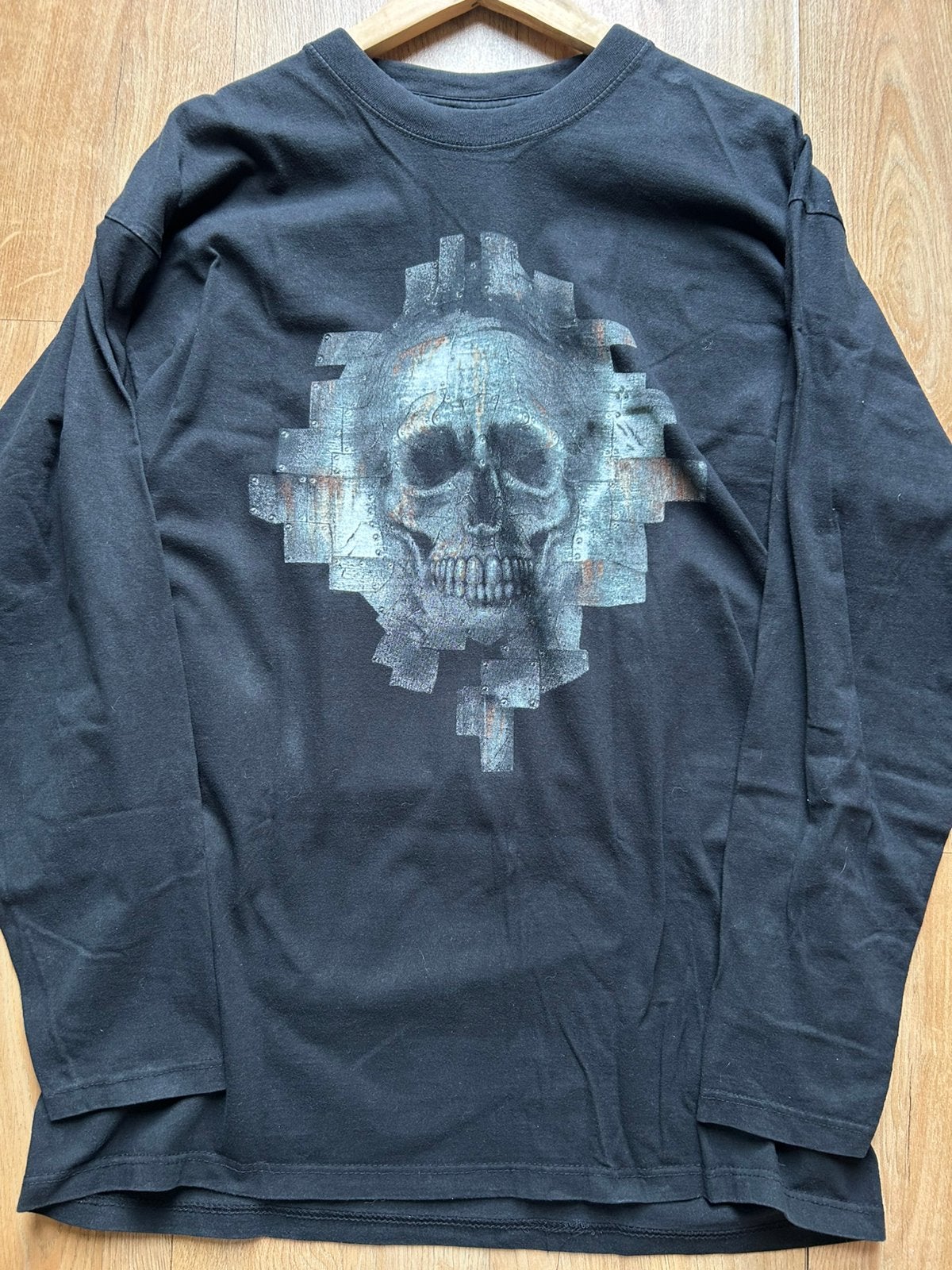 Thunderdome longsleeve best of 98 Zwart XL met Skull Print, Kleding | Heren, T-shirts, Ophalen of Verzenden, Gedragen, Maat 56/58 (XL)