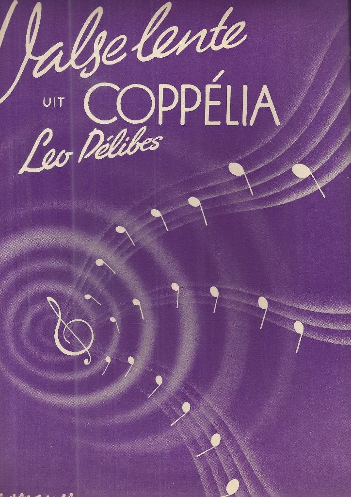 Ba40 bladmuziek valse lente uit coppellia leo delibes, Zang, Gebruikt, Klassiek, Ophalen of Verzenden