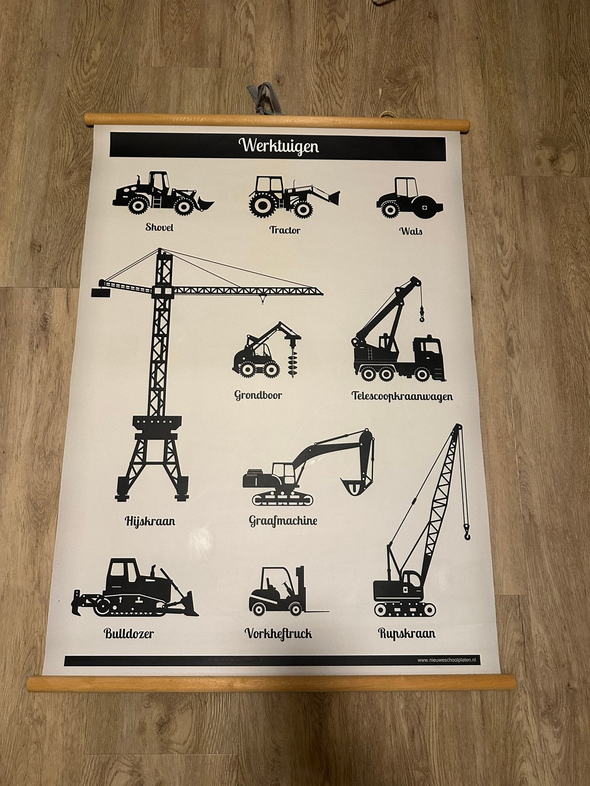 Educatieve poster 'Werktuigen' voor kinderen, Ophalen, Overige thema's