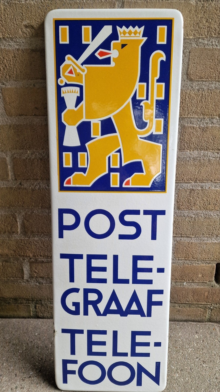 Emaille PTT Post Telegraaf Telefoon Reclameborden, Ophalen of Verzenden, Gebruikt, Reclamebord